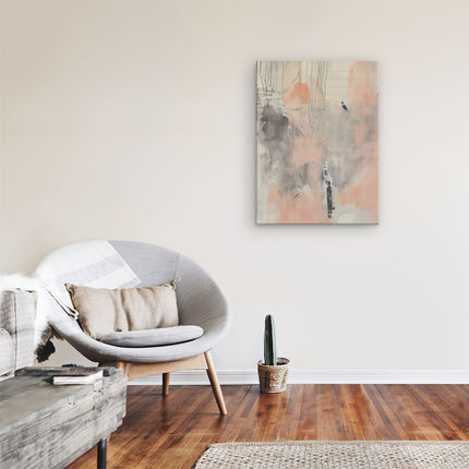 Canvas Schilderij Kamer Abstract Kunstwerk met een Roze Achtergrond