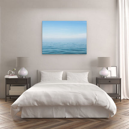 Canvas Schilderij Slaapkamer Zee Met Een Blauw Hemel Achtergrond