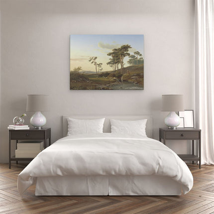Canvas Schilderij Slaapkamer Avondstemming met Herder - Cornelis Lieste
