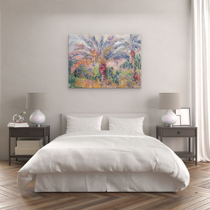 Canvas Schilderij Slaapkamer Kunstwerk van Palmbomen