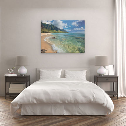 Canvas Schilderij Slaapkamer Strand in Hawaï