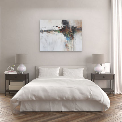Canvas Schilderij Slaapkamer Abstract Kunstwerk van een Kruis