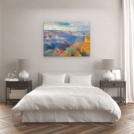Canvas Schilderij Slaapkamer Abstract Kunstwerk van de Grand Canyon