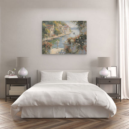 Canvas Schilderij Slaapkamer Kunstwerk van een Gracht