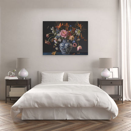 Canvas Schilderij Slaapkamer Vaas Vol Bloemen