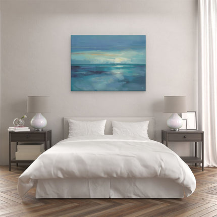 Canvas Schilderij Slaapkamer Kunstwerk van een Zonsondergang boven de Oceaan