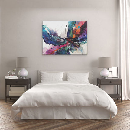 Canvas Schilderij Slaapkamer Aquarelkunstwerk van een Vlinder