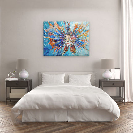 Canvas Schilderij Slaapkamer Lionfish Kunstwerk