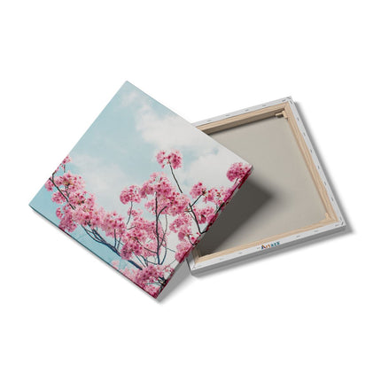 Canvas schilderij detail Roze Bloesemboom - Bloemen
