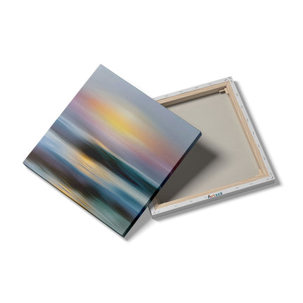 Canvas schilderij detail Wazig Beeld van een Zonsondergang boven de Oceaan