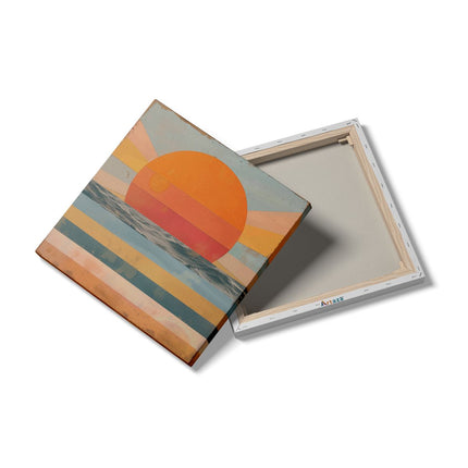 Canvas schilderij detail De Zon komt op boven de Oceaan