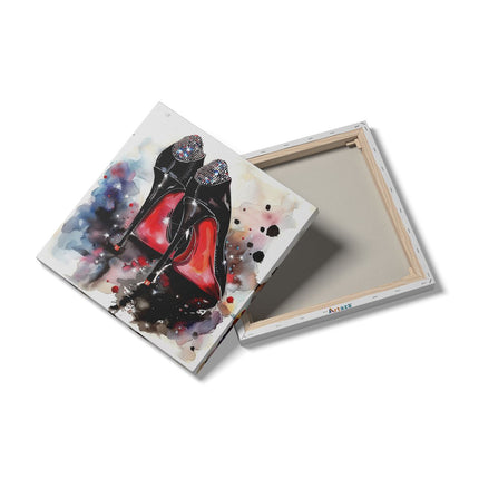 Canvas schilderij detail Christian Louboutin Hoge Hakken