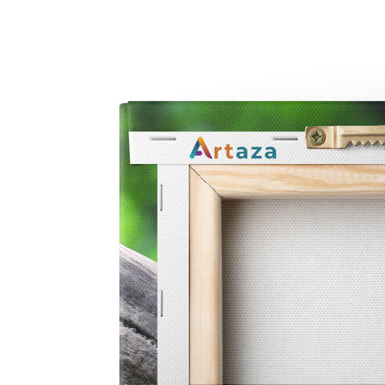 Canvas schilderij achterkant Twee Apen Vrienden Op Een Tak In Een Boom