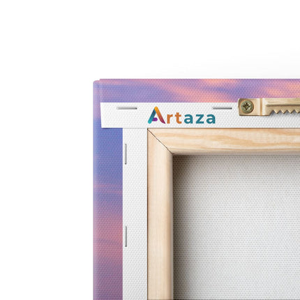 Canvas schilderij achterkant Tijger Tijdens Zonsondergang
