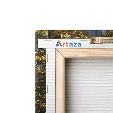 Canvas schilderij achterkant Nieuwe Gracht In Utrecht