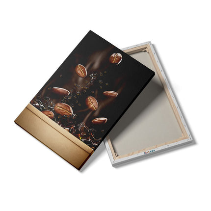 Canvas schilderij details Koffie Beker Met Koffiebonen Erin