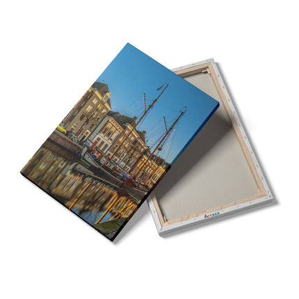 Canvas schilderij details Groningen Hoge der A Haven