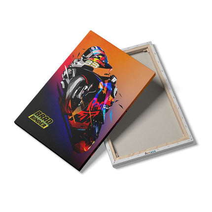 Canvas schilderij details Brad Binder Motor Coureur