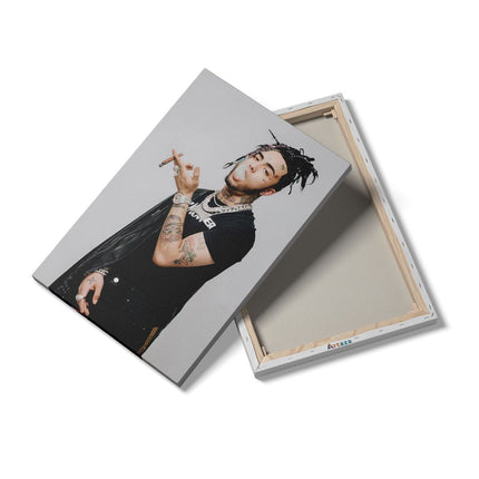 Canvas schilderij details Lil Pump Rookt Een Sigaar