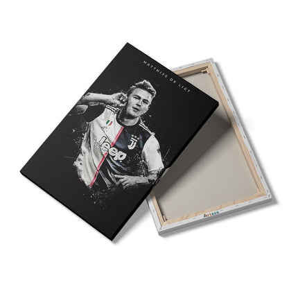 Canvas schilderij details Voetbalspeler Matthijs de Ligt bij Juventus