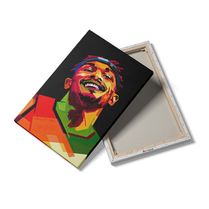 Canvas schilderij details Bradley Beal in Abstracte Kleuren