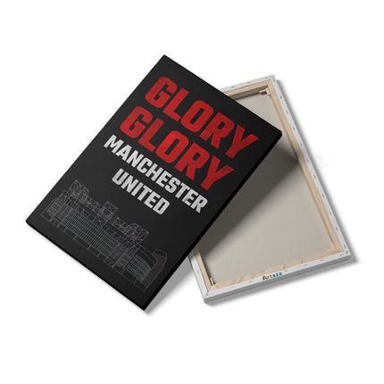 Canvas schilderij details Glory Glory Tekst Manchester United