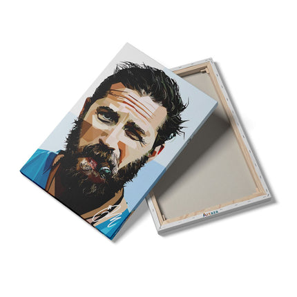 Canvas schilderij details Tom Hardy met een Sigaar