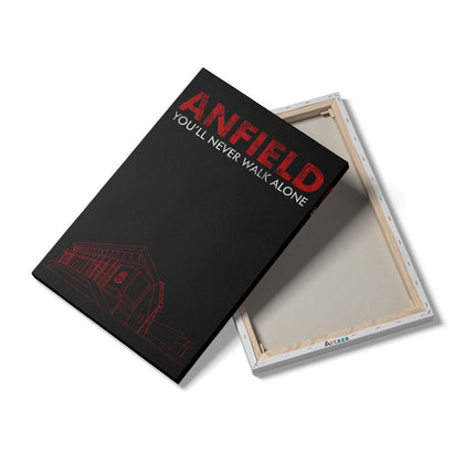 Canvas schilderij details Liverpool Anfield You'll Never Walk Alone Tekst
