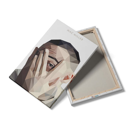 Canvas schilderij details Mac Miller in Geometrische Vormen