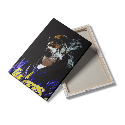 Canvas schilderij details Snoop Dogg aan het Roken
