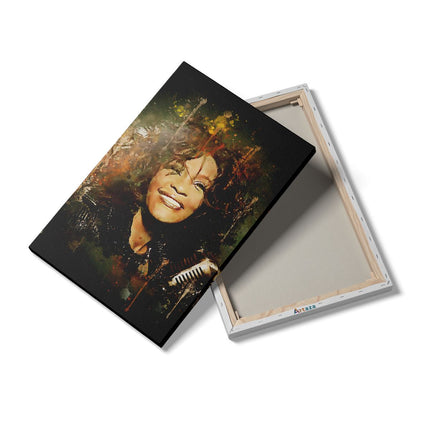 Canvas schilderij details Rihanna op Olieverf