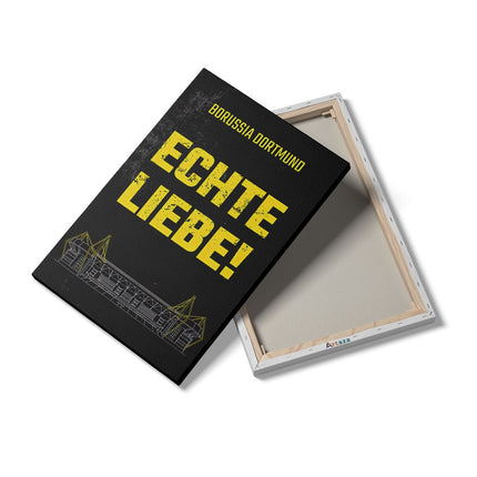 Canvas schilderij details Echte Liebe! - Borussia Dortmund Club Motto
