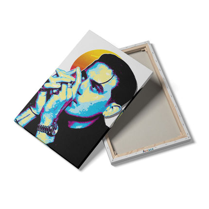 Canvas schilderij details Rapper G-Eazy met de Zon