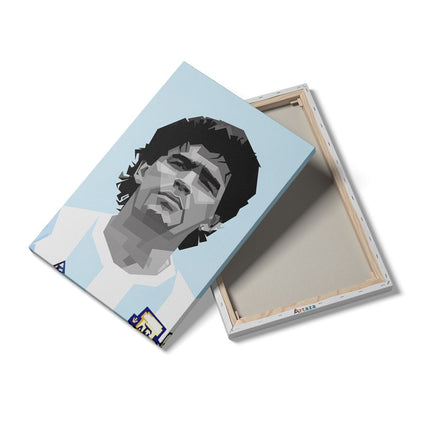 Canvas schilderij details Diego Maradona bij Argentinië