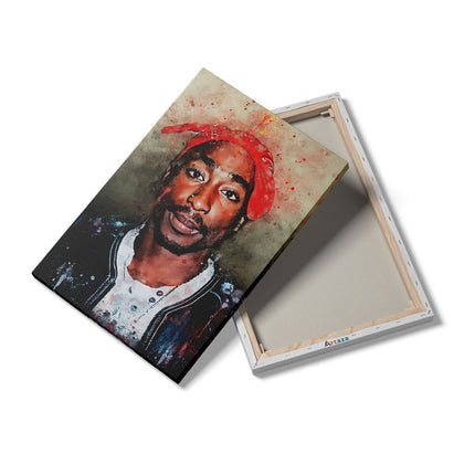 Canvas schilderij details Tupac Shakur op Olieverf - 2Pac