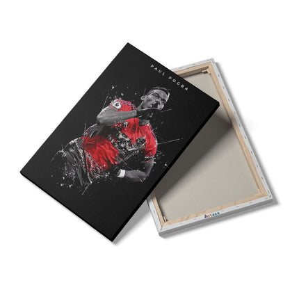 Canvas schilderij details Paul Pogba bij Manchester United