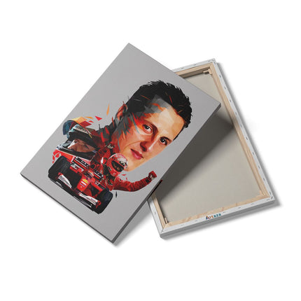 Canvas schilderij details Michael Schumacher bij Ferrari F1