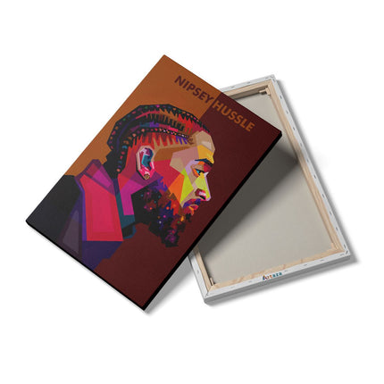 Canvas schilderij details Nipsey Hussle in Abstracte Kleuren
