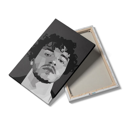 Canvas schilderij details Jack Harlow in het Zwart Wit