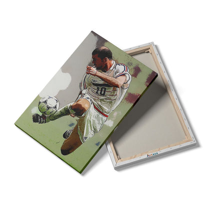 Canvas schilderij details Zinedine Zidane bij Frankrijk