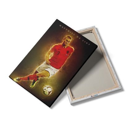 Canvas schilderij details Matthijs de Ligt bij het Nederlands Elftal