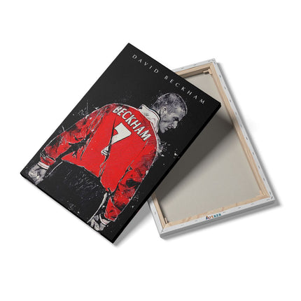 Canvas schilderij details David Beckham bij Manchester United