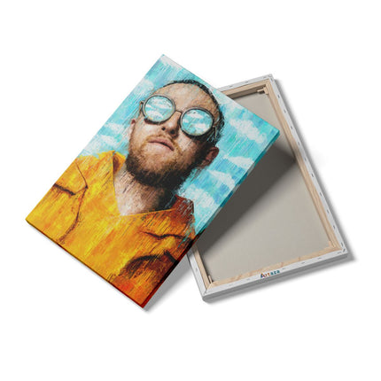 Canvas schilderij details Mac Miller in de Wolken Getekend