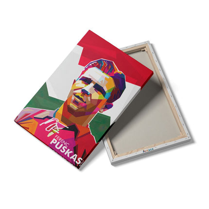 Canvas schilderij details Ferenc Puskas voor Hongarije