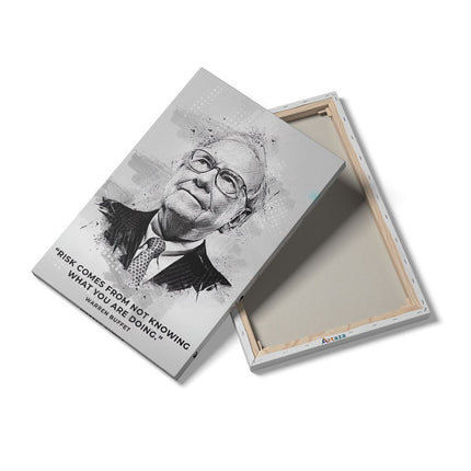 Canvas schilderij details Warren Buffett Quote - Motivatie