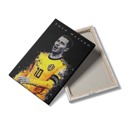 Canvas schilderij details Eden Hazard bij België - Rode Duivels