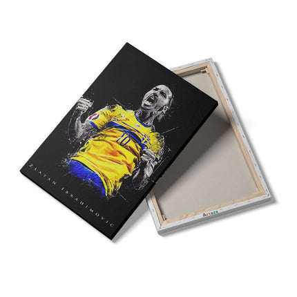 Canvas schilderij details Zlatan Ibrahimovic bij Zweden