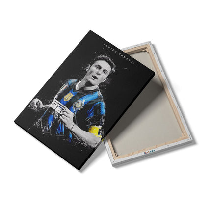 Canvas schilderij details Javier Zanetti bij FC Internazionale 