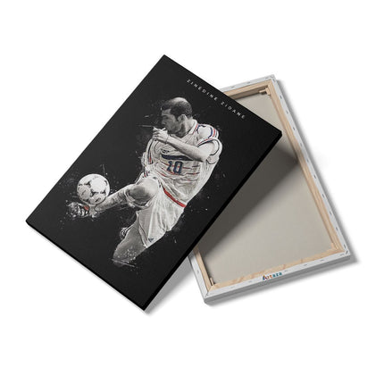 Canvas schilderij details Zinedine Zidane bij Frans Elftal