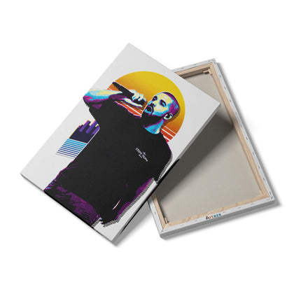 Canvas schilderij details Drake Zingt